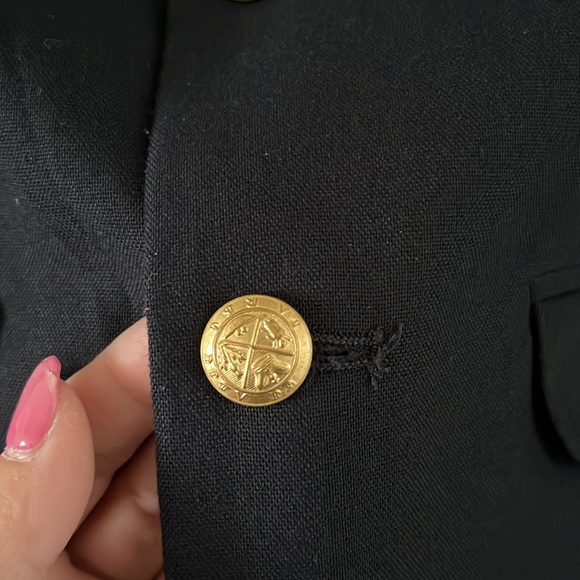 Navy blue suit jacket size 14H - Picture 2 of 4